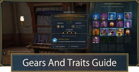 hogwarts legacy upgrade gear slots|Hogwarts Legacy Gear Upgrade And Trait Slot Guide .